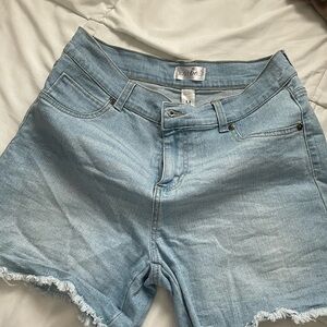 Just Be Light Blue Jean Shorts